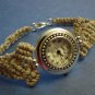 Natural woman macrame hemp bracelet round  Geneva watches