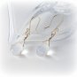 Rock crystals dangle earrings