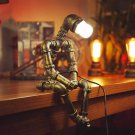 Robot Table Lamp Industrial Retro Steampunk Edison Iron Water Pipe Desk Lights Robot Table Lamp Industrial Retro Steampunk Edison Iron Water Pipe Desk Lights