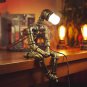 Robot Table Lamp Industrial Retro Steampunk Edison Iron Water Pipe Desk Lights
