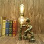 Robot Table  Guardian  Lamp Industrial Retro Steampunk Edison Iron Water Pipe Desk Lights