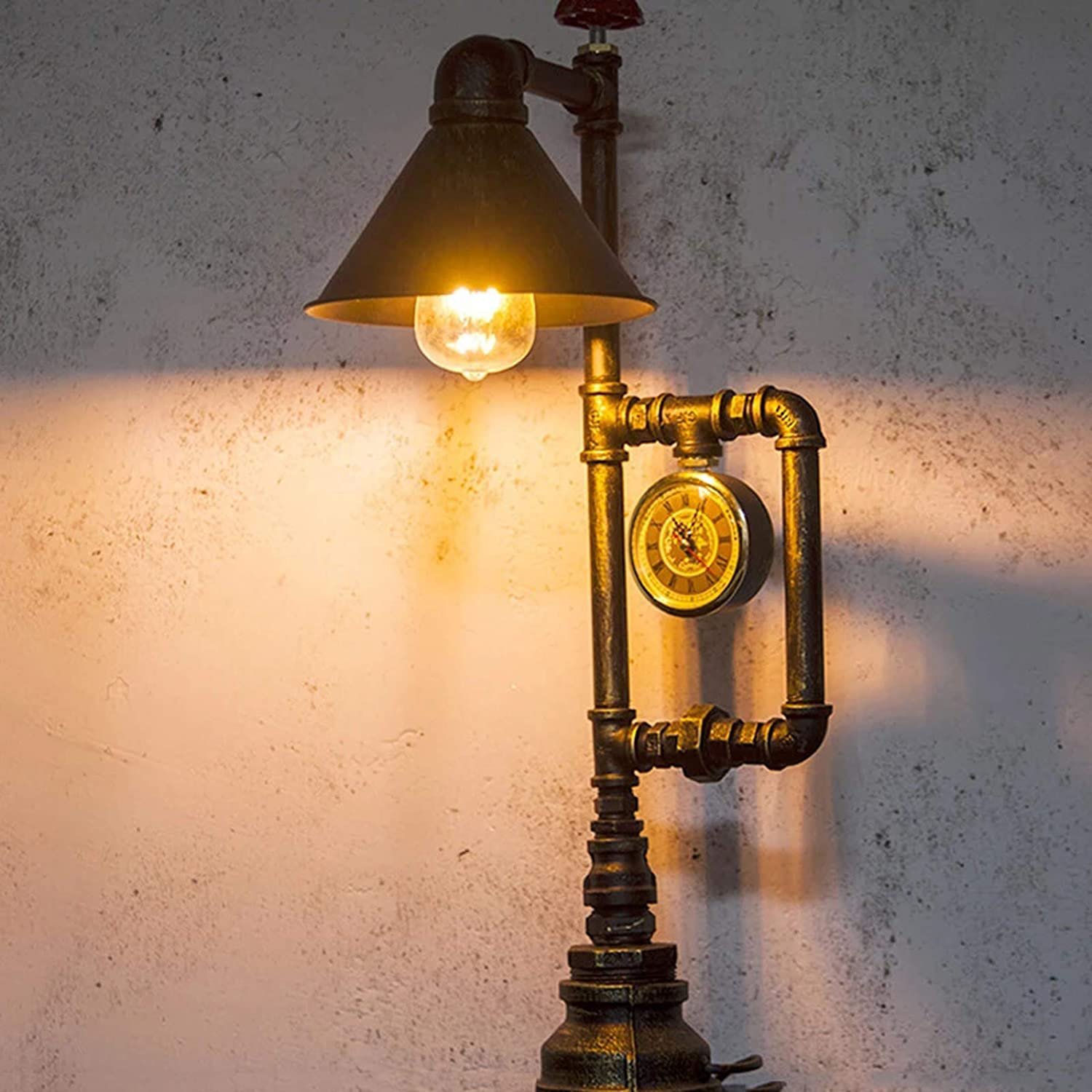 Table Lamp Industrial Retro Steampunk Edison Iron Water Pipe Desk Lights