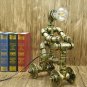 Robot Table Riders Lamp Industrial Retro Steampunk Edison Iron Water Pipe Desk Lights