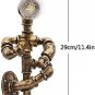 Creative Robot Yoga Desk Lamp Edison Retro Iron Water Pipe Industrial Dedside Night Lights