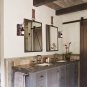 Industrial Vintage Wall Sconce Lighting Lantern LED Wall Light with Wood Backplate in Aged Bronze