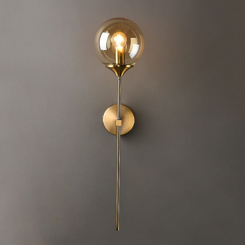 Glass Globe Mid Century Wall Sconce Wall Light Fixture Bedroom Lighting Nordic Living