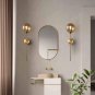 Glass Globe Mid Century Wall Sconce Wall Light Fixture Bedroom Lighting Nordic Living