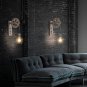 Industrial Wall Sconce 1-Light Rustic Mid Century Wall Light with Matte Iron Cage Lampshade