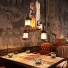 Industrial Vintage Wooden Pendant Light Loft Lantern Chandelier 4 Lights Suspension Lighting Fixture Industrial Vintage Wooden Pendant Light Loft Lantern Chandelier 4 Lights Suspension Lighting Fixture