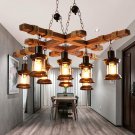 Industrial Vintage Wooden Pendant Light Loft Lantern Chandelier 8 Lights Suspension Lighting Fixture Industrial Vintage Wooden Pendant Light Loft Lantern Chandelier 8 Lights Suspension Lighting Fixture