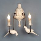 Farmhouse Pastoral Retro and Old Wooden Wall Lamp, American Country Corridor Decoration Sconce Light