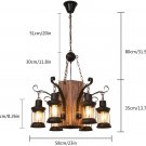 Industrial Vintage Wooden Pendant Light Loft Lantern Chandelier 4 Lights Suspension Lighting Fixture Industrial Vintage Wooden Pendant Light Loft Lantern Chandelier 4 Lights Suspension Lighting Fixture