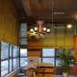 Industrial Vintage Wooden Pendant Light Loft Lantern Chandelier 4 Lights Suspension Lighting Fixture
