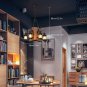 Industrial Vintage Wooden Pendant Light Loft Lantern Chandelier 4 Lights Suspension Lighting Fixture