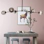 Sputnik Chandelier Glass Bubble Balls Black Branches Pendent Light Adjustment Alloy Light Fixture