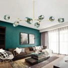 Sputnik Chandelier Glass Bubble Balls Gold Branches Pendent Light Adjustment Alloy Light Fixture