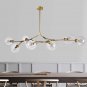 Sputnik Chandelier Glass Bubble Balls Gold Branches Pendent Light Adjustment Alloy Light Fixture
