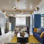 Sputnik Chandelier Glass Bubble Balls Gold Branches Pendent Light Adjustment Alloy Light Fixture