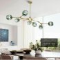 Sputnik Chandelier Glass Bubble Balls Gold Branches Pendent Light Adjustment Alloy Light Fixture