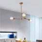 Modern Sputnik Chandelier Brushed Hanging Lamp Industrial Flush Mount Ceiling Light Fixture