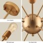 Sputnik Chandelier Vintage Edison Light Fixture Industrial Starburst Lighting Painted Finished Metal