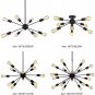 Sputnik Chandelier Vintage Edison Light Fixture Industrial Starburst Lighting Painted Finished Metal
