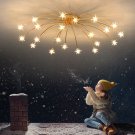 Modern Crystal Fireworks Chandelier,Sputnik Flush Mount Ceiling Lamp for Living Room