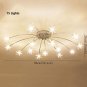 Modern Crystal Fireworks Chandelier,Sputnik Flush Mount Ceiling Lamp for Living Room