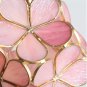 Nordic Brass Pendant Light, Handmade Flower Stained Glass Cth 8 Inch Wide Lampshade 1 Head