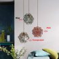 Nordic Brass Pendant Light, Handmade Flower Stained Glass Cth 8 Inch Wide Lampshade 1 Head
