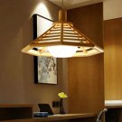 Nordic Glass LED Wooden Dining Table Chandelier Decorative Ceiling Lamps