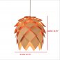 Modern Creative Art Oak Wooden Pinecone DIY Puzzle Pendant Lights Chandelier Hanging Wood Lamps