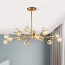 Modern Nordic Crystal Sputnik Chandelier Flush Mount Led Ceiling Light Pendant  Lighting Fixture