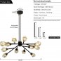 Modern Nordic Crystal Sputnik Chandelier Flush Mount Led Ceiling Light Pendant  Lighting Fixture