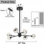 Modern Nordic Crystal Sputnik Chandelier Flush Mount Led Ceiling Light Pendant  Lighting Fixture