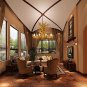 Rustic Deer Antler Chandelier Resin Faux Farmhouse Candle Style 9+9 Wood Color