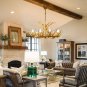 Rustic Deer Antler Chandelier Resin Faux Farmhouse Candle Style 9+3 Wood Color