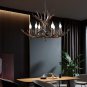 Antler Chandelier 6 Light Large Faux Resin Chandelier Vintage Style Antler Lighting for Living Room
