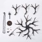 Antler Chandelier 6 Light Large Faux Resin Chandelier Vintage Style Antler Lighting for Living Room