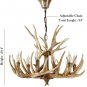Antler Chandelier 6 Light Large Faux Resin Chandelier Vintage Style Antler Lighting for Living Room