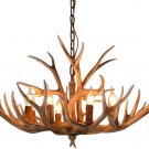 Deer Antler Chandelier Lighting Faux Decoration Antlers Pendant Lighting 6 Lights
