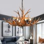Deer Antler Chandelier Lighting Faux Decoration Antlers Pendant Lighting 6 Lights
