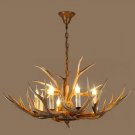 Deer Antler Chandelier Lighting Faux Decoration Antlers Pendant Lighting 8 Lights