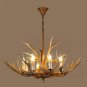 Deer Antler Chandelier Lighting Faux Decoration Antlers Pendant Lighting 8 Lights