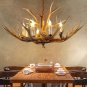Deer Antler Chandelier Lighting Faux Decoration Antlers Pendant Lighting 8 Lights