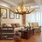 Deer Antler Chandelier Lighting Faux Decoration Antlers Pendant Lighting 8 Lights