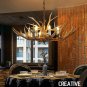 Deer Antler Chandelier Lighting Faux Decoration Antlers Pendant Lighting 8 Lights