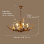 Deer Antler Chandelier Lighting Faux Decoration Antlers Pendant Lighting 8 Lights