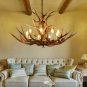 Deer Antler Chandelier Lighting Faux Decoration Antlers Pendant Lighting 8+4