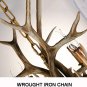Deer Antler Chandelier Lighting Faux Decoration Antlers Pendant Lighting 8+4